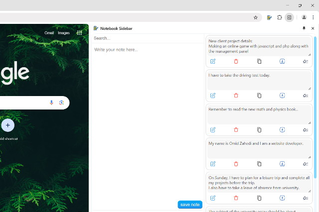 پروژه نوت بوک ساید بار